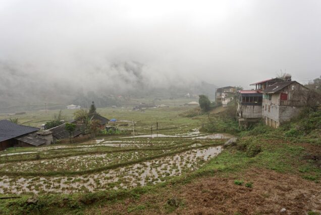 Rice terraces and the valley floor at Lao Chai village, Sapa