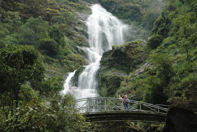 Silver Waterfall (Thac Bac) on the pass road above Sapa