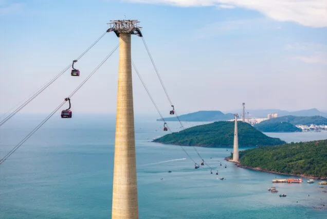 Hon Thom cable car, the world’s longest three-rope cable car crossing the sea