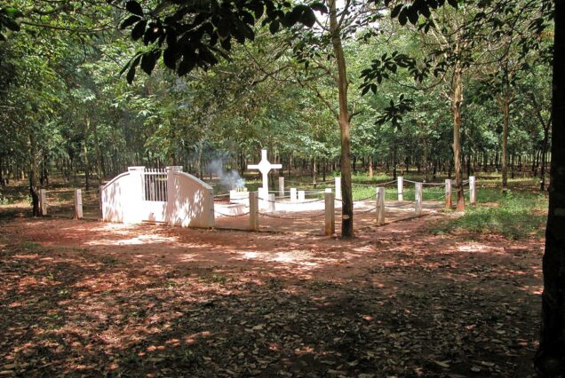 The Memorial Cross at the site of the Battle of Long Tan. November 2005.