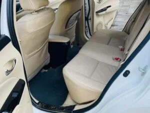 Inside the sedan